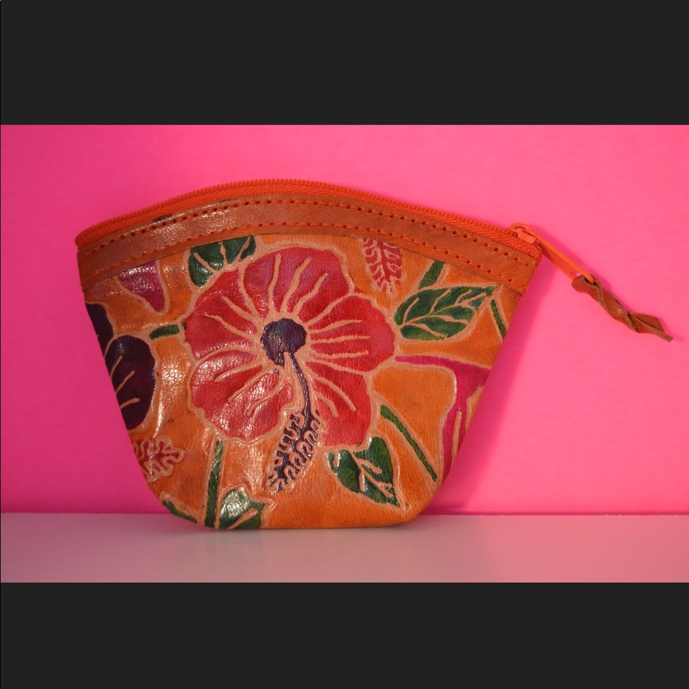 Authentic Mexican coin purse. Leather
